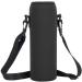 1L Neoprene Water Bottle Cover - Thermal Holder for Outdoor Sports - Scalding-Safe Black Bottle Pocket with Belt - Buy Online on GoSupps.com