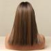 Buy Medium Length Fluffy Straight Synthetic Wig with Bangs - Glueless Natural Ombre Colorful Bob Wig for Women - International Shipping Available - Buy Online on GoSupps.com