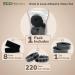 ECOHomes Hook and Loop Tape Set | Interlocking Fasteners for Sewing, Mounting & Fastening | Includes 1 Roll, 8 Strips, 220 Self Adhesive Dots | Black Fabric Tape - Buy Online on GoSupps.com