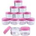 Buy Beauticom 30 Pack Clear 30ml Round Jars with Pink Screw Cap - Ideal for DIY Lip Balm Creams Lotions & More - BPA Free International Shipping - Buy Online on GoSupps.com