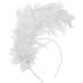 MWOOT Feather Headband 1920s Feathered Headpiece Roaring 20s Fascinators for Women Artificial Flower Feather Headwear Hair Accessories for Cocktail Wedding Prom Tea Party Decoration White - Buy Online on GoSupps.com