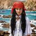 Pirate Wig with Headband | Long Curly Black Wig with Beads for Men and Women | Halloween Cosplay Accessory - Buy Online on GoSupps.com