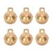 6PCS 1.3inch Vintage Bronze Jingle Bells Antique Copper Bell Brass Bell for Dog Cat Pet Home Door Decor Holiday Christmas Decoration and DIY Craft Bells, Gold