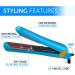 Royale Ionic Flat Iron 2 in 1 Hair Straightener & Curler - Luxury Ceramic Tourmaline Anti-Frizz Baby Blue | Worldwide Shipping - Buy Online on GoSupps.com