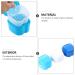 Milist Travel Containers - 3-Piece Plastic Prosthesis Set | Bath & Cleaning Holder with Sieve Basket | Light Blue Dark Blue White - Buy Online on GoSupps.com