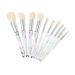 1set Crystal Makeup Brush Women Eyeshadow Brush Face Blusher Brush Makeup Supply Cosmetics Brush Liquid Foundation Brush Beauty Makeup Blush Makeup Tool Cosmetics Tool 16.5x1.5cm White
