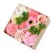 TOPBATHY 3 Boxes Carnation Soap Flower Valentine Flower Bouquet Bouquets for Wedding Immortal Rose Gift Faux Floral Rose Bouquet Artificial Paper Gift Box Pinkx3pcs 15x15x8cmx3pcs