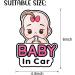 Baby in Car Stickers | Cute Removable Safety Stickers for Girls | On Board Car Window Decals - Buy Online on GoSupps.com