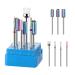 Carbide Nail Drill Bit Set - Diamond Nail Drill Bits for Acrylic Nails Drill Brush Remove Gel Nail Bits for Nail Drill Efile Nail Drill 3/32 inch Acrylic Nails(7Pcs Carbide Bits Kit for Nail Drill)