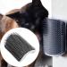 4-Piece Cat Grooming Brush Set - Corner Massage Comb for Long & Short Fur Care (Gray) | Double-Sided Adhesive Included - Buy Online on GoSupps.com