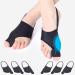 EUR 6 pieces hallux valgus toe spreader with bale protection correction bandage socks bunion corrector with anti-slip belt and gel pads (black) 6 pieces-black