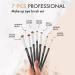 7pcs Soft Synthetic Eye Makeup Brushes Set for Blending Eyeshadow, Eyeliner, Crease, Eyebrow - Long Lasting & Flawless Look - Black/Silver - Buy Online on GoSupps.com