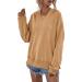 Summer & Winter Women's Square Collar Fleece Hoodie - Casual Loose Knitting Sweater for Daily & Outdoor Style - Buy Online on GoSupps.com