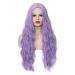 WGPFWIG Women's Pastel Purple Wig 27 Inches Long Curly Wavy Hair Synthetic Wig - Perfect for Cosplay, Parties & Halloween - Includes Wig Cap (Pastel Purple) - Buy Online on GoSupps.com