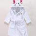 Feiliandajj Unisex Baby Fleece Bathrobe with Animal Ears | Soft Hooded Terry Bath Coat for Toddler Boys & Girls 1-6 Years - Cute Morning Gown with Pockets - White - Buy Online on GoSupps.com