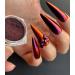 12 Jar Pearl Powder Nail Chrome Set - Rose Gold Purple Holographic Glitter & 8 Eyeshadow Brushes | Reflective Mirror Effect - Buy Online on GoSupps.com