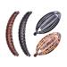 Nifocc banana hair clips Fisht horses horseshocks long hair clips with teeth stretch stretch flexible hair comb clips for women and girls 4 pcs brown and black