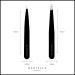 Soft Touch Stainless Steel Tweezers Set - 2 Count Black Slant and Point by Danielle Enterprises - Buy Online on GoSupps.com