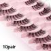 10 Pair False Eyelashes Reusable Thin Half False Eyelashes with Transparent Box Easy to Apply and Remove Fiber Natural False Eyelashes for Time-Saving Gift for Mom Grandma Wife Daughter(size:B) - Buy Online on GoSupps.com
