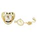 Glitter Rhinestone Crown Pacifier with Clip for Babies 6-18 Months - Letter A - Buy Online on GoSupps.com
