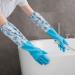 TRIXES Pair of Pond Gutter Drain Cleaning Rubber Gloves - Long Arm - One Size Blue Pattern - Buy Online on GoSupps.com