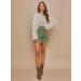 LAEMILIA Womens Elastic Waist Flared Floral Print Skirt with Drawstring - Green - Size L - Buy Online on GoSupps.com