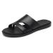 Foot Correction Slippers Mens Casual PU Lightweight Orthopedic Sandals Stylish Lightweight Beach Bunion Walking Flip Flops for Plantar Fasciitis/for Hallux Valgus 10.5 Black
