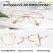Buy Kaeoisfu Oversized Metal Frame Reading Glasses for Men & Women | Extra Large Anti-Blue Light Computer Glasses for Large Heads & Faces | Fashionable & Comfortable - Buy Online on GoSupps.com