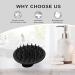 Meartchy Silicone Scalp Massager Shampoo Brush - Hair Growth, Dandruff Removal, Exfoliator, Soft Bristles - Black - Buy Online on GoSupps.com