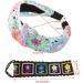 Limtula Floral Knitted Headband for Women Stretch Turban Floral Crocheted Granny-square Ethnic Style Tie Head Wrap Headband Colored flower he - Buy Online on GoSupps.com