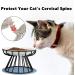 Raised Cat Food Bowl Stand - Anti Vomiting Ceramic Cat Dish | Elevated Cat Feeder for Food & Water - Buy Online on GoSupps.com