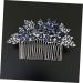 DOITOOL Wedding Tiara Dark Blue Hair Comb Headdresses for Women Bridal Glitter Barrette Girl Hair Clips Hair Combs for Women Accessories Flower Rhinestone Bride Wig European and American - Buy Online on GoSupps.com