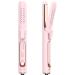 Terviiix Airflow Styler Hair Straightener & Curler Titanium Flat Iron for Travel Straightening Iron with Cooling Air Vents to Lock in Style 5 Adjustable Temp Auto Shut Off Dual Voltage Pink