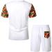 LucMatton Men's African Dashiki Sports Mesh Tracksuit Set - White - XX-Large - Buy Online on GoSupps.com