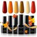 Aokitec Gel Nail Polish Kit 6x7.5ml Gel Polish Set Soak Off Nail Gel Polish Set 2021 New Fall Light Dark Orange Yellow Red Brown Gel Nail Manicure Kit DIY Home Gifts for Women Christmas(Autumn Leaves) - Buy Online on GoSupps.com