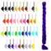 Mybraids 1-colored premium braid hair 2m long for Rasta braids Dreads crochet twist box braids cornrows art hair extensions braiding hairstyles (35-y violet)