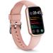 FITVII Slim Fitness Tracker with Blood Oxygen SpO2, Blood Pressure, 24/7 Heart Rate and Sleep Tracking, IP68 Waterproof Activity Trackers and Smart Watches with Step Tracker, Pedometer for Women Kids Pink