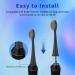 Burst Sonic Toothbrush Heads - 10 Replacement Heads + 30 Floss Picks + 1 Holder - Deep Cleaning Bristle Design - Black-Compatible with Burst Electric Toothbrush - Buy Online on GoSupps.com