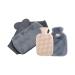 Pl sch-waist warmer belts and hot water bottle waist warmer cover warm belly belt 1000 ml of warm stamps for hands neck feet (dark gray)