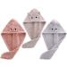 DOITOOL Hair Drying Turban 3Pcs - Cute Cat Hair Wrap Set for Kids & Women - Buy Online on GoSupps.com