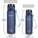 Proiron 1L/500ml Bike Bottle - Tritan Leakproof Sports Water Bottle with Tea Filter & Replacement Seals - Blue - Buy Online on GoSupps.com