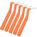 Portable L-Shaped Interdental Brushes - Effective Cleaning for Plaque Removal & Braces - 5 Pieces in Orange - Buy Online on GoSupps.com