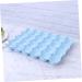 Hemoton Egg Holder Organizer Box Straw Stacked Grids for Refrigerator Storage Holder Egg Breakage-proof Thicken Wheat Blue Blue 29*19CM - Buy Online on GoSupps.com