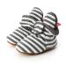 LACOFIA Baby Boys Girls Anti-Slip Soft Sole Slipper Booties Infant Winter Crib Shoes 0-6 Months B Dark Gray Stripes
