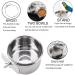 Buy Piqiuqiu 2-Piece Stainless Steel Bird Bowls | Perfect Feeding Cup for Parrots & Birds | 10 cm Hanging Cage Food Bowl - Buy Online on GoSupps.com