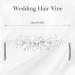 Makone Bride Hair Accessories Wedding Hair Vines Crystal Headpieces Flower Headband Bridal Hair Pieces wedding hair accessories for women Silver Flower Vine - Buy Online on GoSupps.com