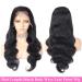 YUONSEE 13x4 Brazilian Body Wave Lace Front Human Hair Wig - 22 inch Natural Black | Pre Plucked HD Transparent Lace, 150% Density, Baby Hair | For Black Women - Buy Online on GoSupps.com