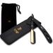 Cut Throat Razor for Men by The Kings Cutthroat - Men s Cutthroat Shaving Black & Gold Steel Leather Travel Pouch & Velvet Kit Bag Included Essential Male Grooming Accessory for Beards NO Blades
