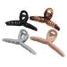 Nalodu Hair Claw Clips Large 4.3 Inch No Slip Big Matte Jaw Butterfly Clip Clamp 4 Colors for Thin Fine Thick Hair Women and Girls, 4 Pack 4 Matte & Caramel