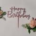 Happy Birthday Cake Topper Acrylic Toppers Elegant Decoration UK 3LD1 (BLACK) (Black) Black